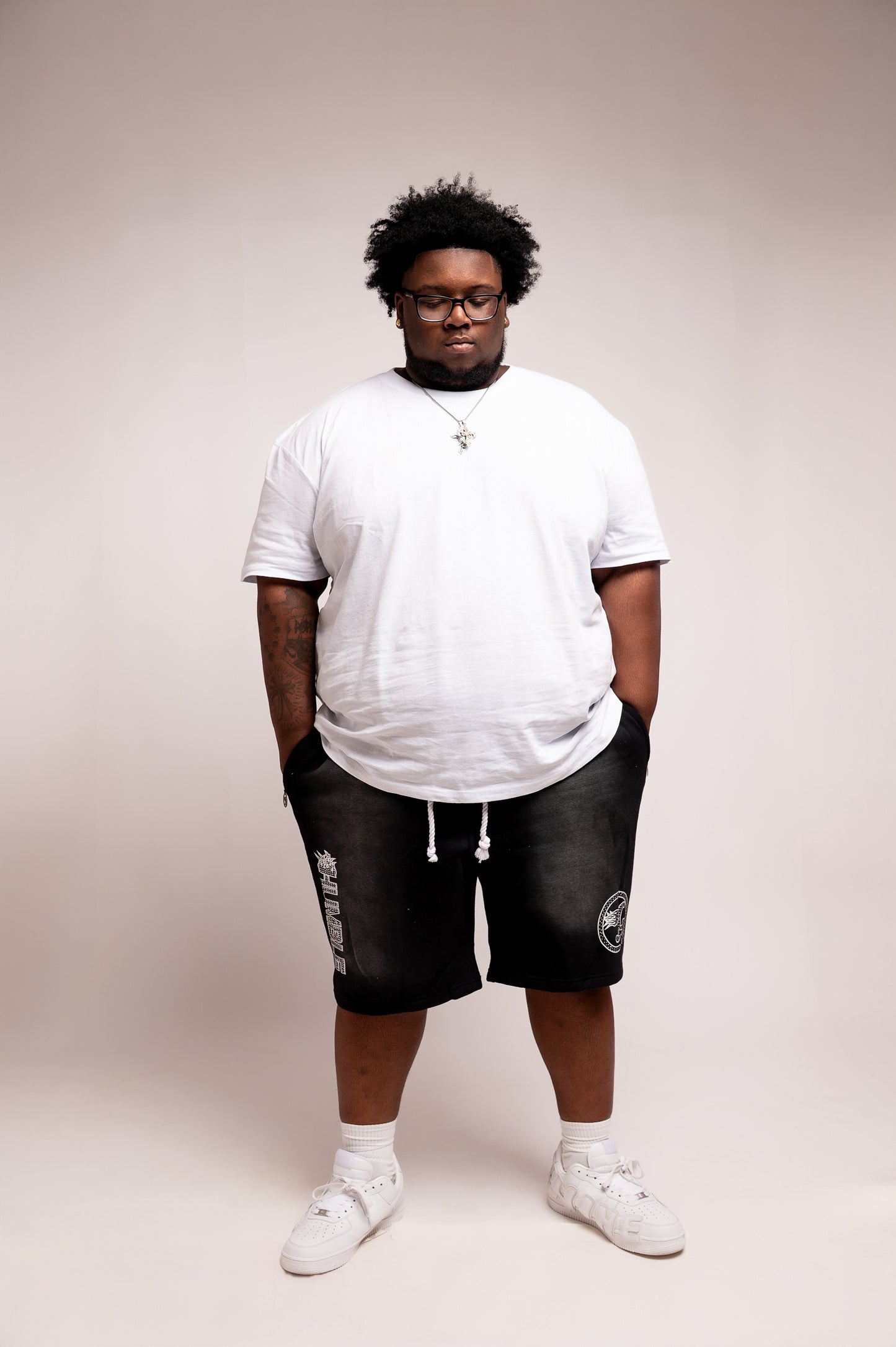 Silent Shine Acid Wash Shorts